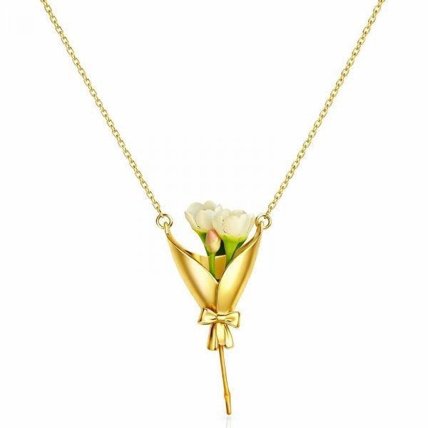 New Exaggerated Irregular Love Pendant Necklace Simple Round Bead Necklace