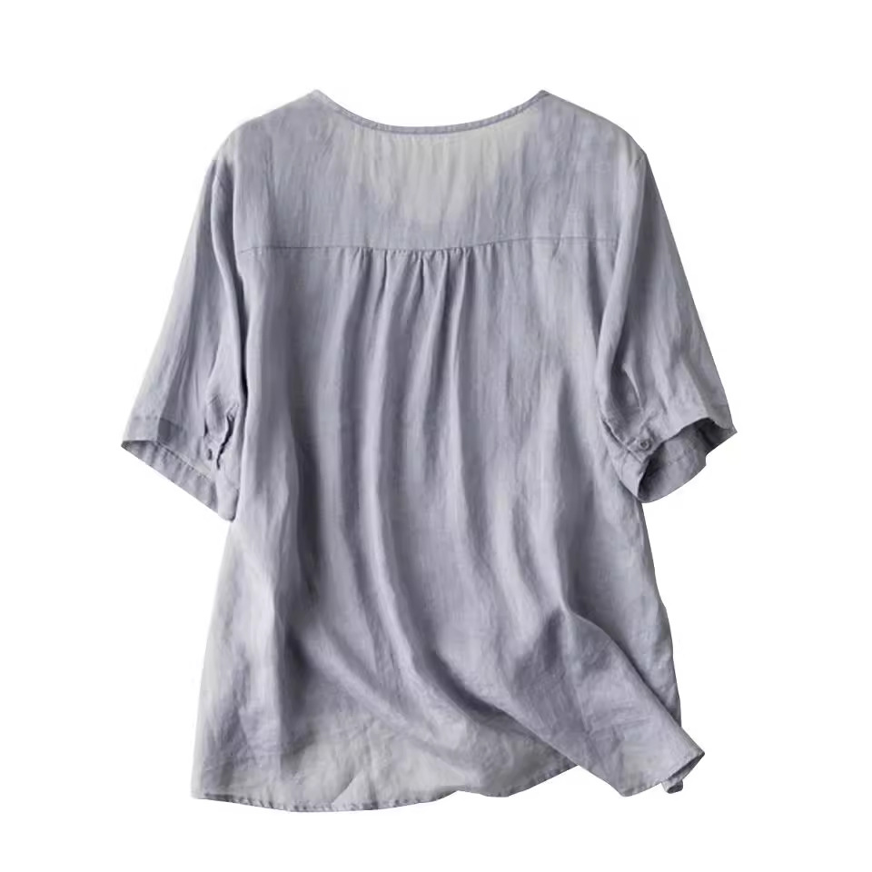 Loose shirt women's spring summer women's embroidered shirt ebay