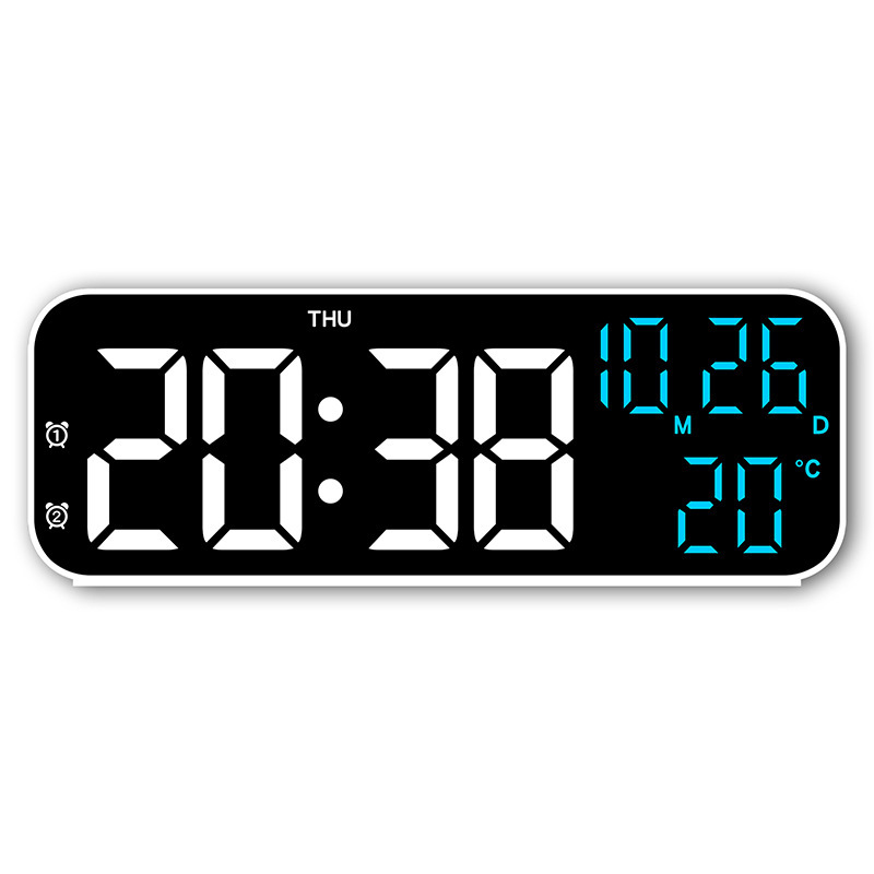 New Electronic Clock Simple Alarm Clock Multifunctional LED Clock Multiple Alarm Groups 9 Inch Clock 2802