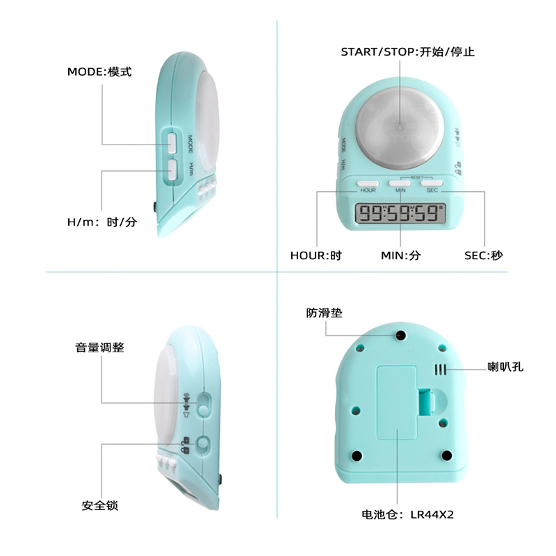 Scale-Shaped Countdown Timer with Light Silent Reminder Kitchen Alarm Clock Student Time Management Scale Timer