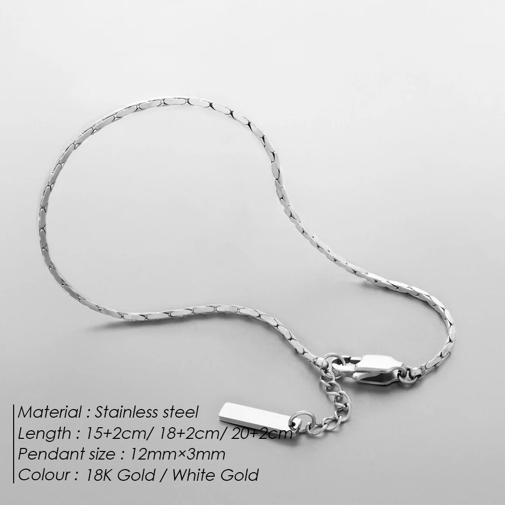 eManco New Titanium Steel Bracelet Wire Chain Bracelet Men Simple Sexy