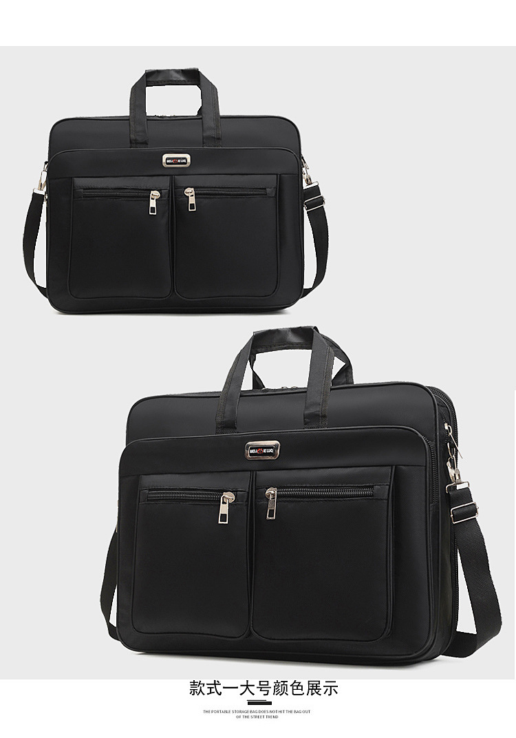 Handheld shoulder laptop tablet computer bag 15 inch office business trip student printing large capacity computer bag