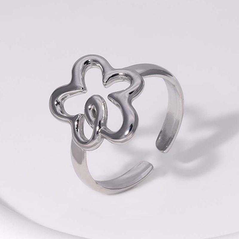 Titanium steel ring open finger ring drip oil simple stainless steel ring
