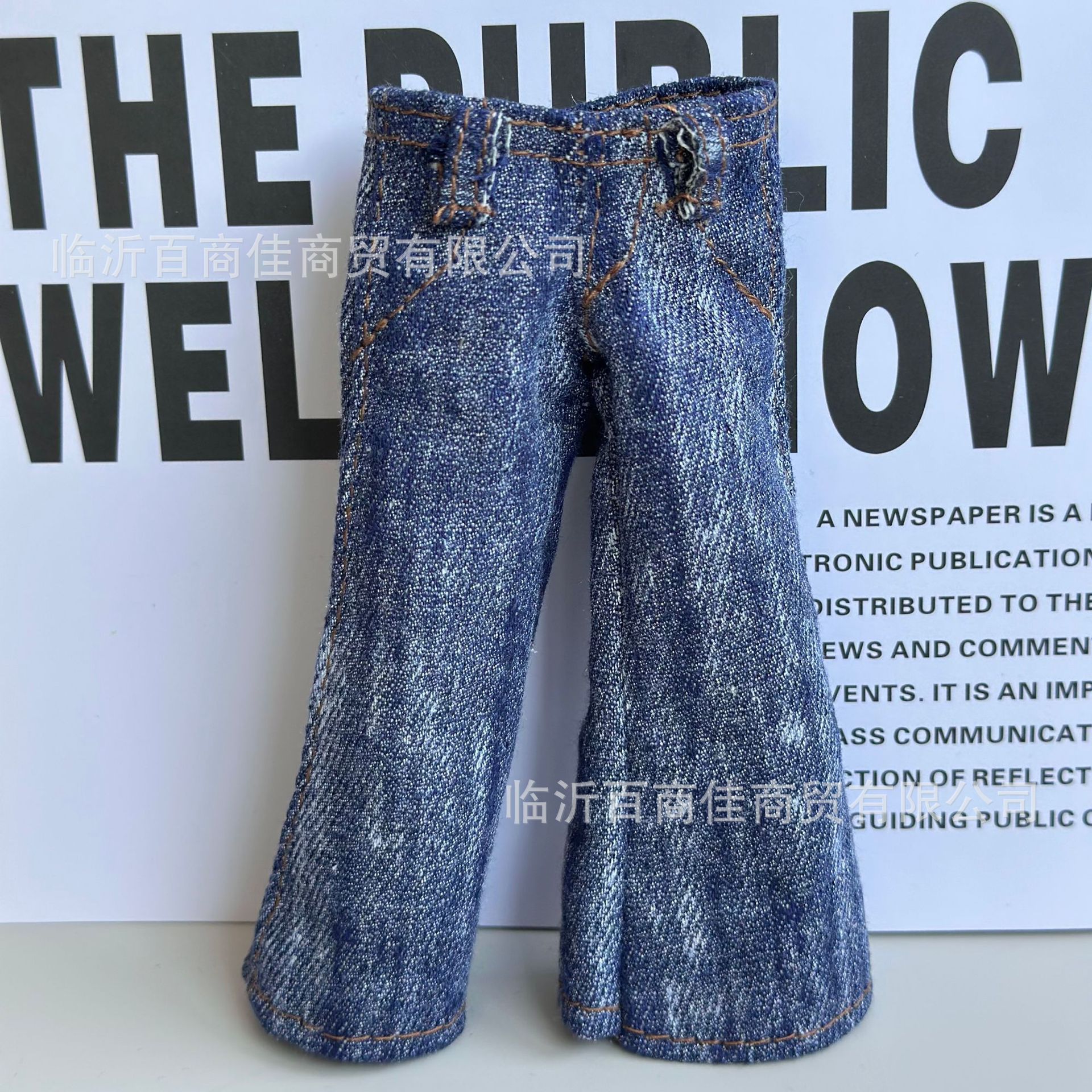 Long-legged kitty plush toy pendant pants 10cm doll clothes 15cm plush jeans siga clothes doll clothes