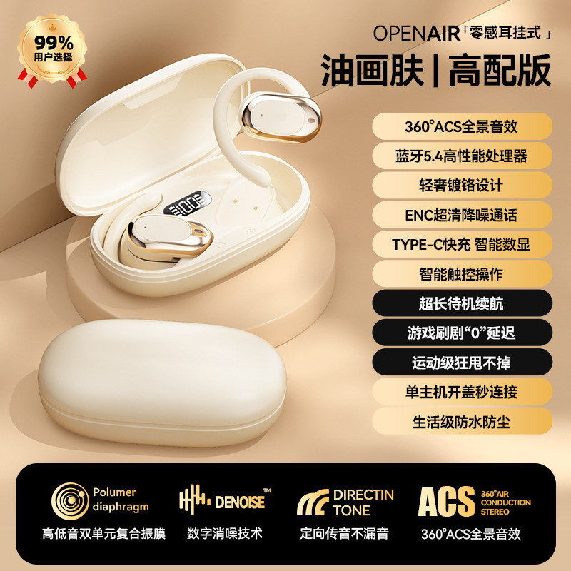 2026 New Wireless Sleep Dedicated Side Sleeping Bluetooth Earphone TWS Wake Up Mini Sports Running Earphone