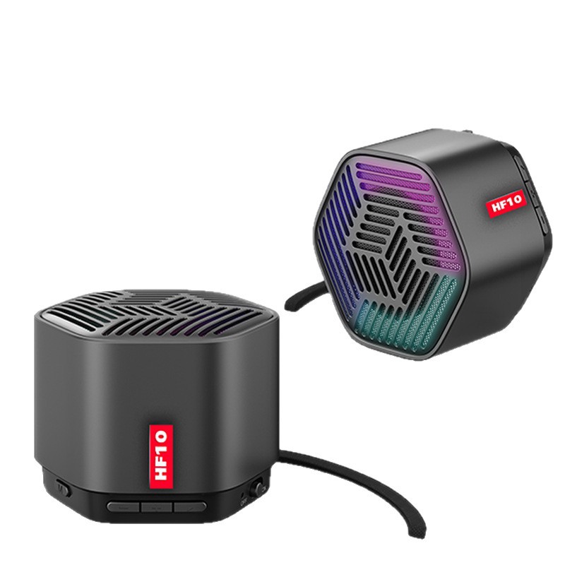 Subwoofer loud volume Bluetooth speaker, colorful light FM card slot mini portable wireless Bluetooth audio gift