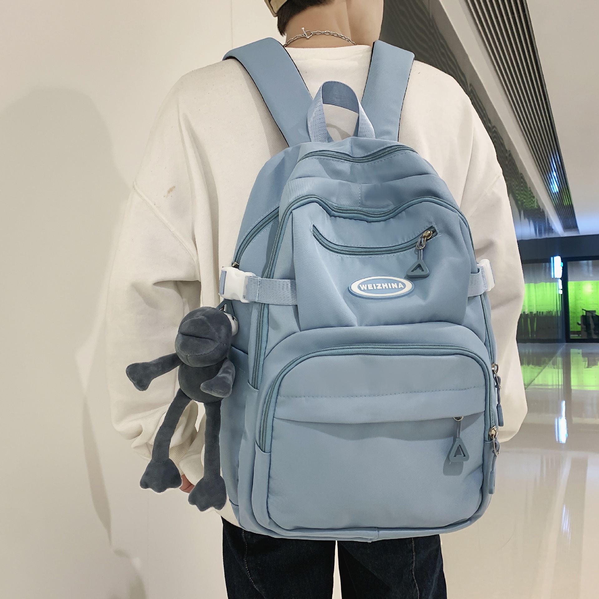 School Bag for College Women Travel Backpack for Junior High and High School Boys Men's Casual Simple Large Capacity Laptop Bag