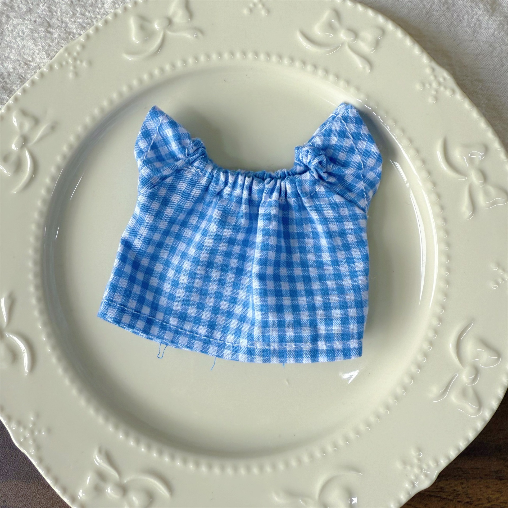 New 17cm Labubu doll clothes doll dress off-shoulder dress crying baby Bikini Bottom ugly fish accessories