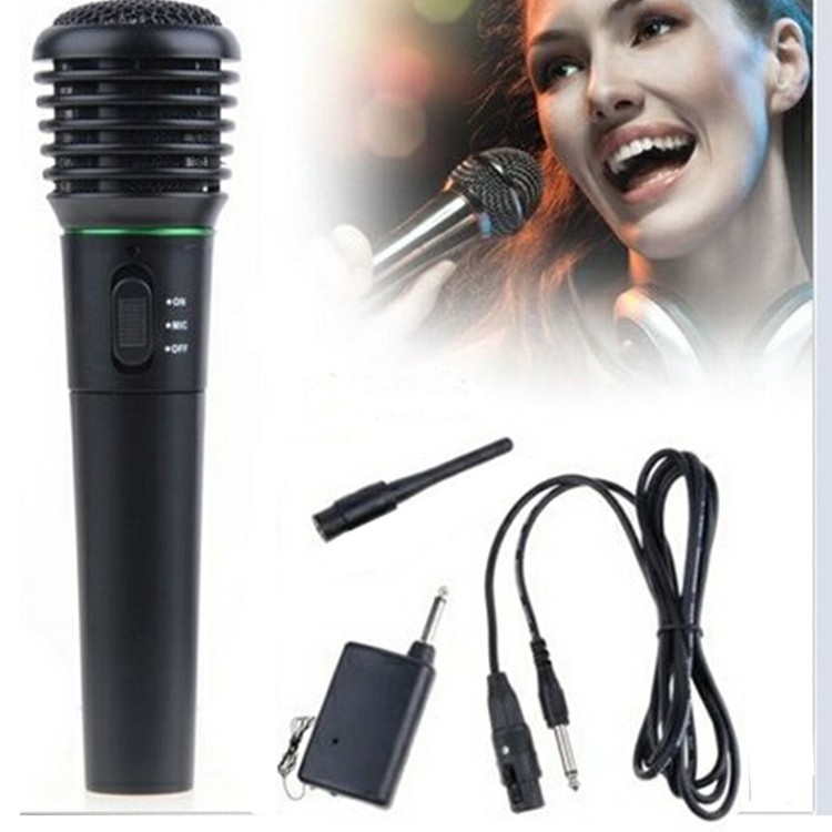 Handheld Wired/Wireless Dual-Use Microphone Pull Rod Audio Amplifier Computer Home K Song Microphone 6.5 Karaoke
