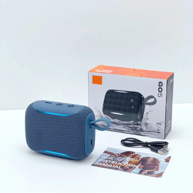 GO5 Bluetooth Speaker TWS Outdoor Home Portable Double-Sided Fabric Net Bass Card Slot Gift Speaker