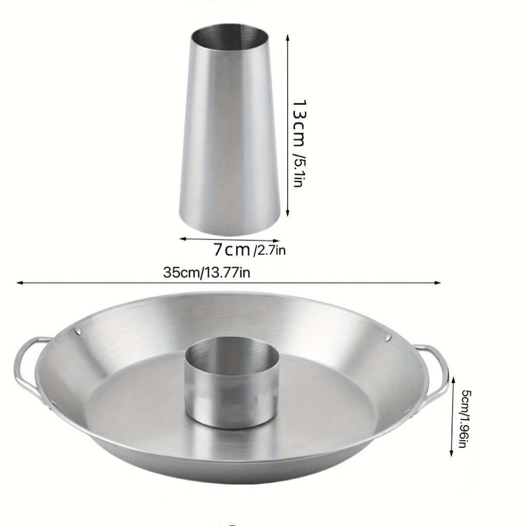 Beer Stainless Steel Roast Chicken Plate Detachable Round Cone Roast Pan Outdoor BBQ Picnic Household