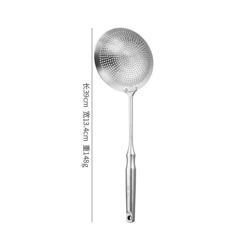 201 stainless steel punched slotted spoon kitchen household slotted spoon tool noodle large slotted spoon skimmer noodle draining spoon