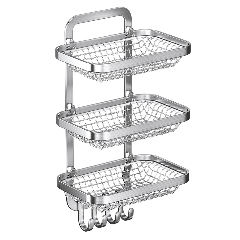 Kitchen ginger garlic onion storage box rack wall-mounted storage rack no drilling household combination