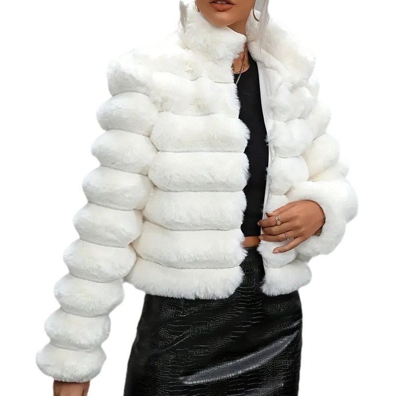 Autumn/winter new faux fur coat jacket short women's celebrity style