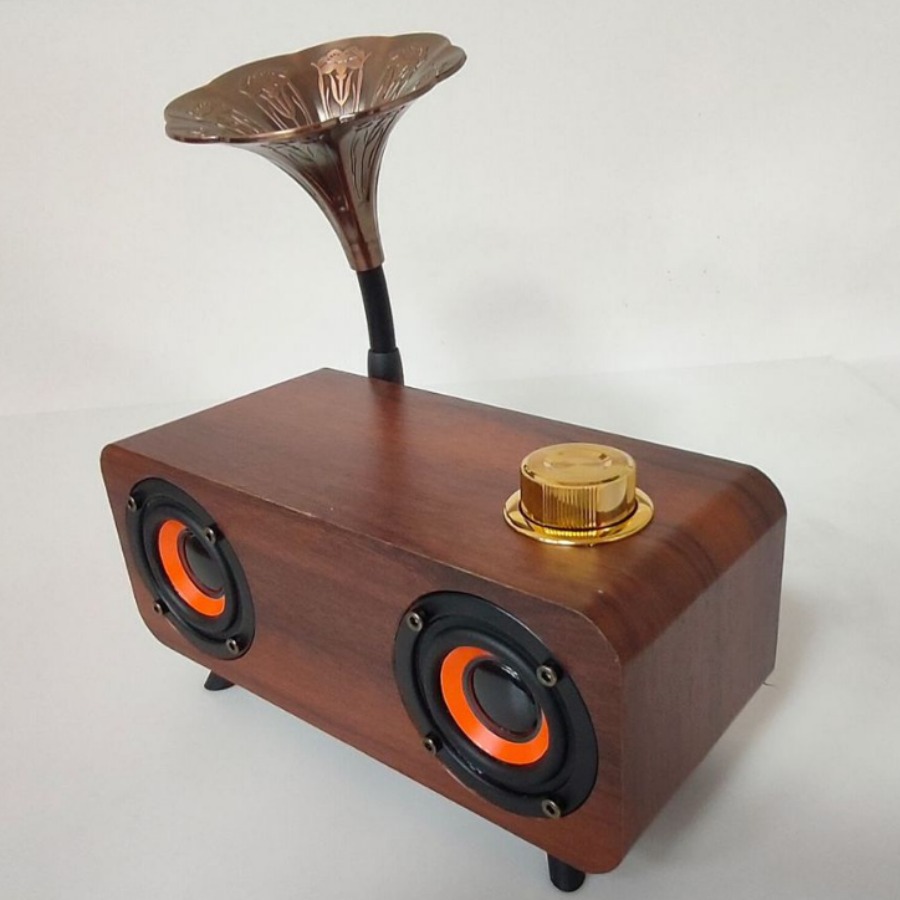 Wooden Bluetooth Speaker Desktop Computer Multimedia Stereo Surround Outdoor Portable Mini Wireless Speaker