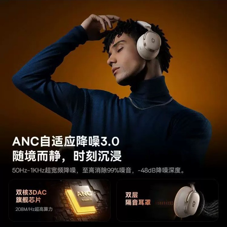 Applicable Inspire XH1 Over-Ear Active Noise Cancelling Bluetooth Earphones Game Long Battery Life E-Sports 2025 New
