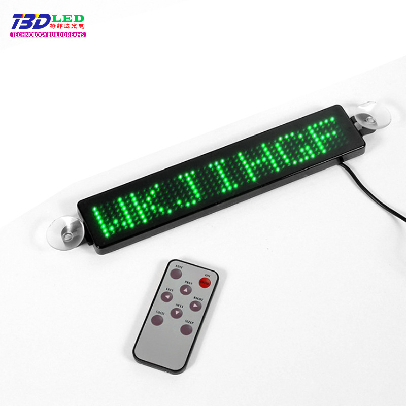 LED In-Car Strip Display, English-Language Remote-Controlled Advertising Screen, Rear Window LED In-Car Display