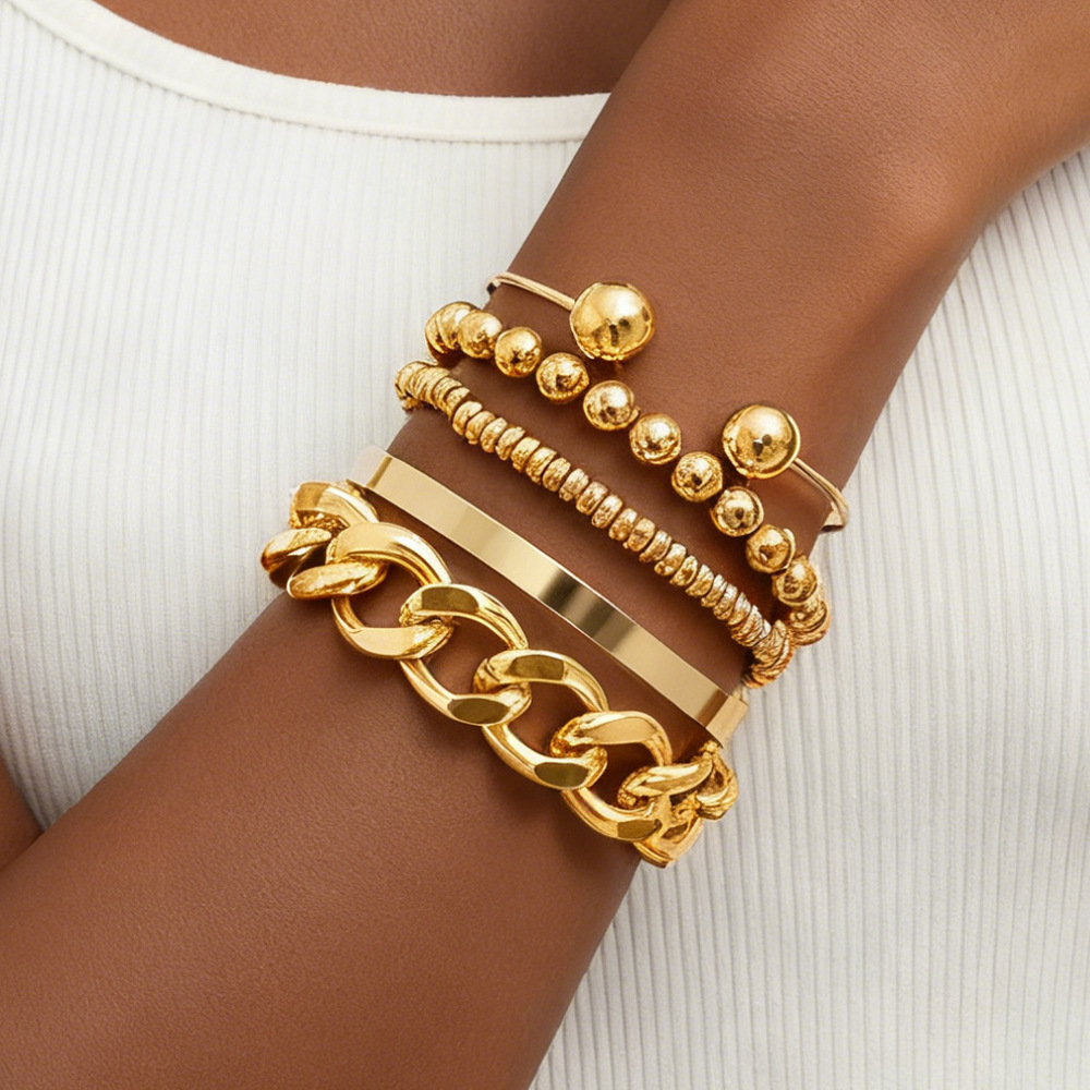 New Chain Bracelet Set Women Multi-Layer Simple Bangle Accessories