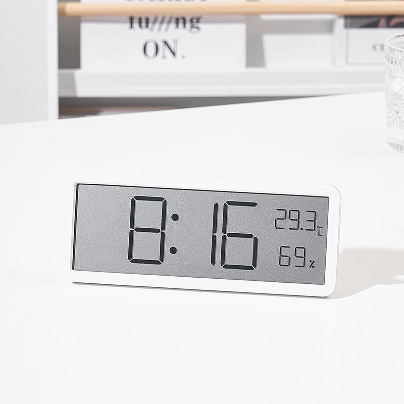 INS Simple Large Screen Clock Living Room Wall Clock Temperature and Humidity Clock Modern Clock Hanging or Standing YD106
