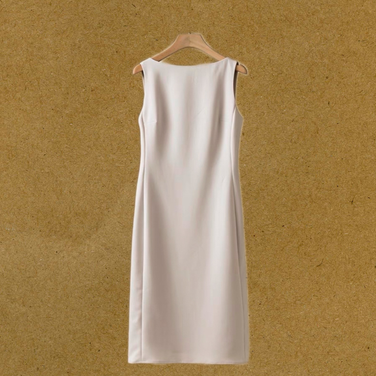TH sleeveless three-acetate dress minimalist style 2026 summer commuter fishtail skirt women