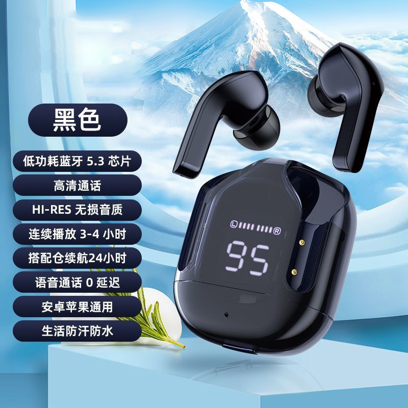 Exclusive air31 Transparent High-quality Sound In-ear Sports Digital Display Wireless Bluetooth Earphones