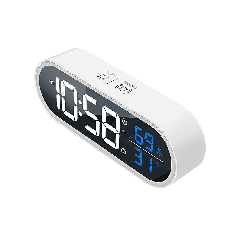 Gift Student Night Light Digital Alarm Clock Silent Smart LED Electronic Clock Multifunctional Music Alarm Clock