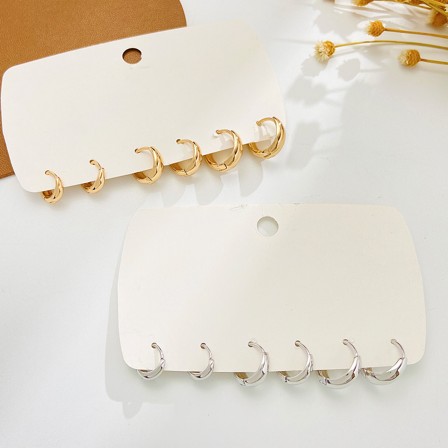 Simple Earring Hoop Niche Unisex Alloy Earring Rock Punk Earrings