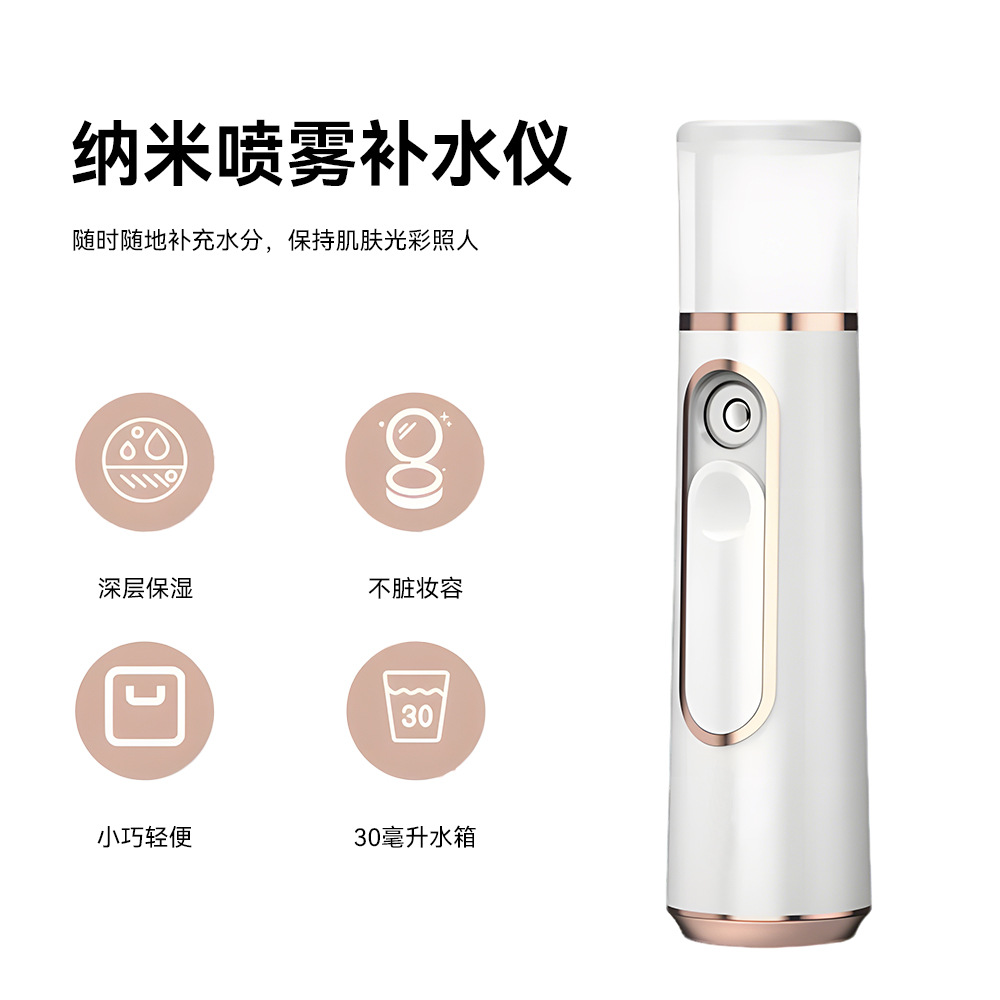 Mini Mist Sprayer Portable Handheld Cold Spray Face Moisturizing Beauty Device Mini USB Rechargeable Nano Mist Sprayer