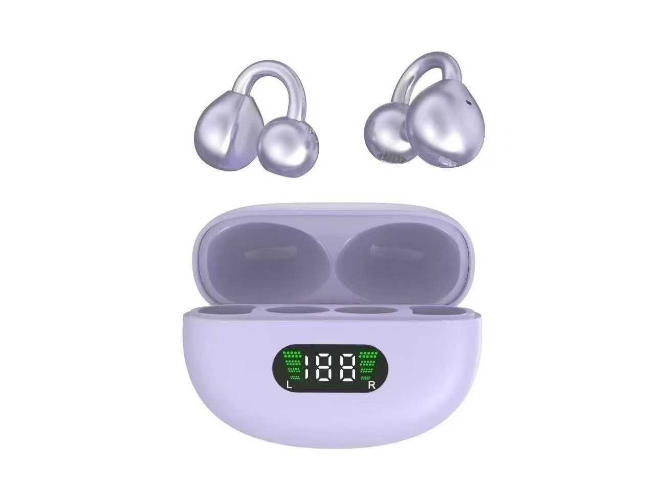 Open Wireless Clip-on Ear Non-in-ear Air Conduction Battery Level Display G62 Sports Bluetooth Headphones Design