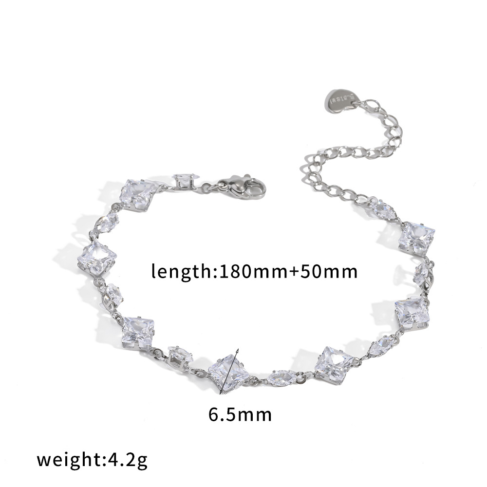 Ding Duo crystal bracelet dopamine colorful bangle stainless steel bracelet