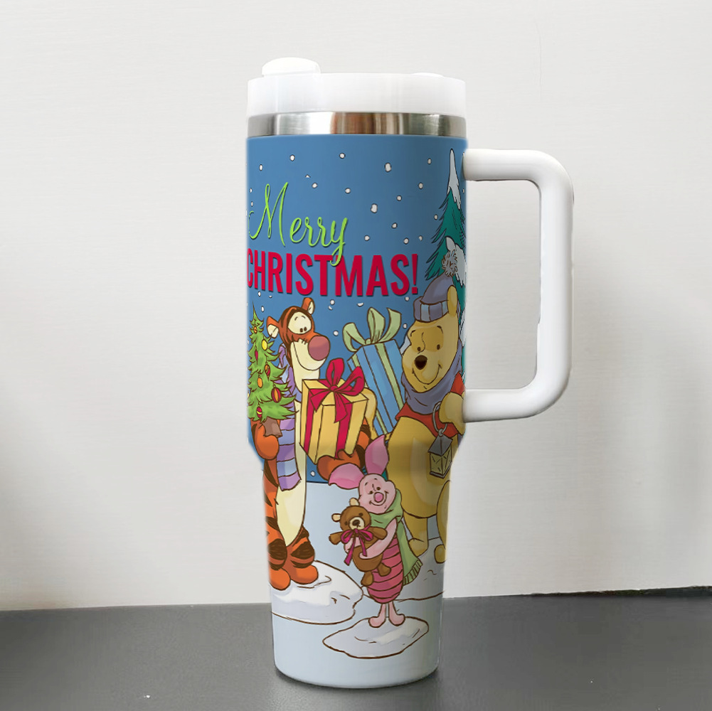 Stainless steel thermal cup Tumbler car cup Winnie custom 40OZ large capacity ice霸 cup