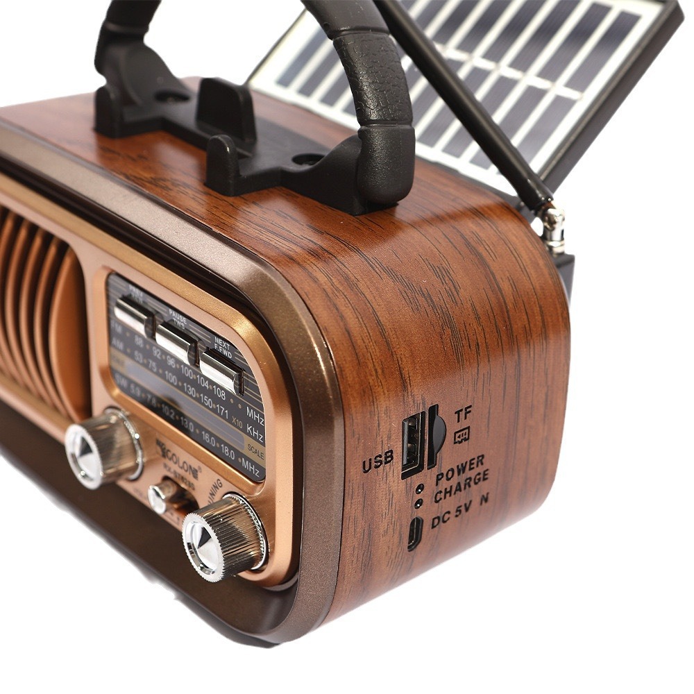 RX-BT628S Solar Portable Multi-Function Three-Band Radio Card Insert Audio
