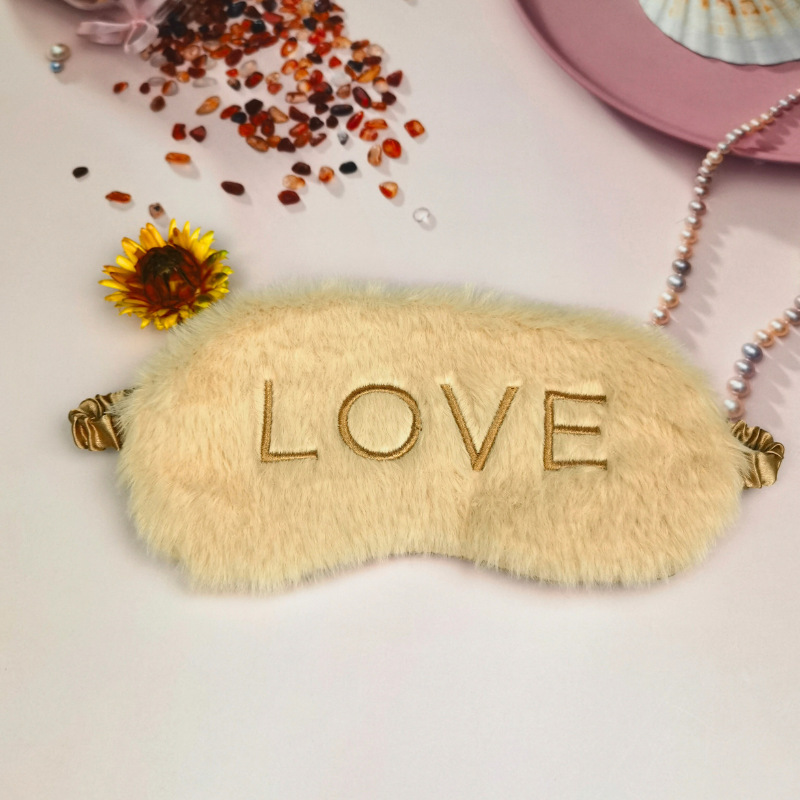 Imitation rabbit fur light-blocking sleep eye care mask, home travel outdoor children men and women hot compress steam eye