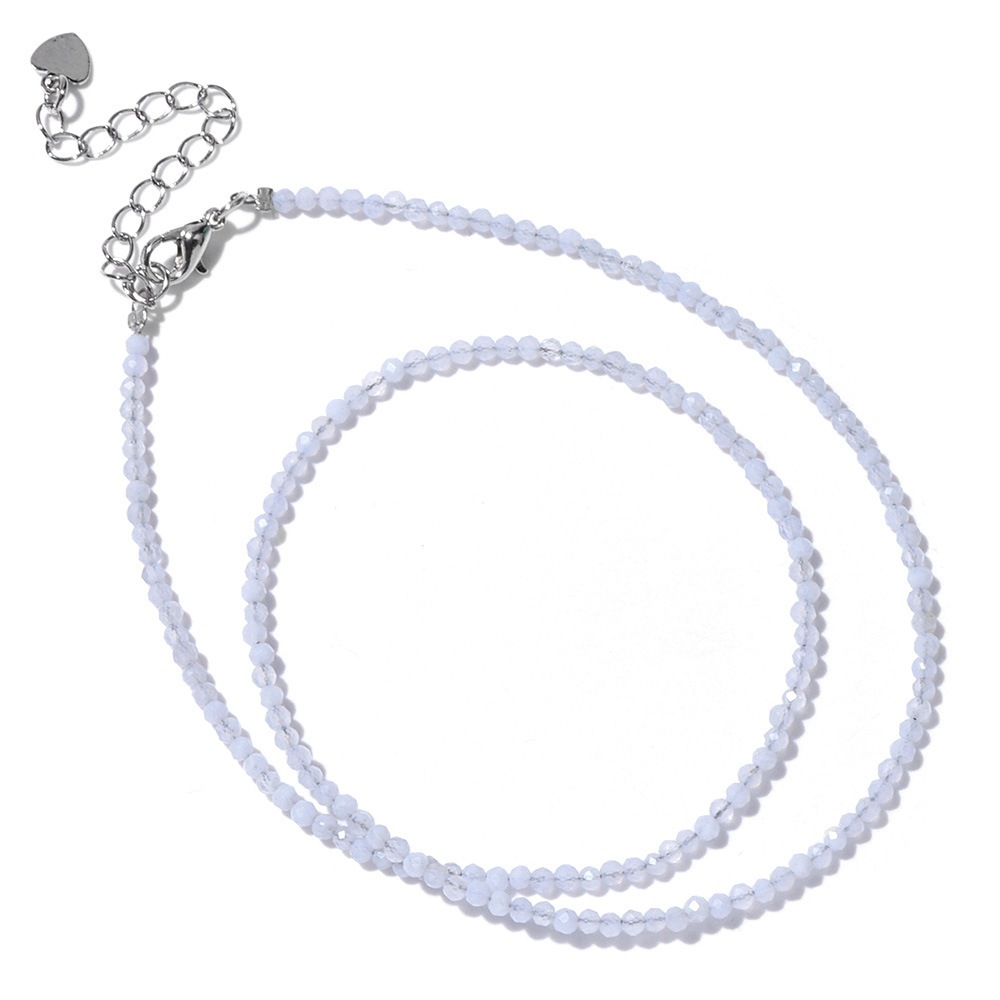 Natural Stone Bead Necklace for Men and Women, Simple Single Layer, Multicolor, Best Friend Gift, Collarbone Chain
