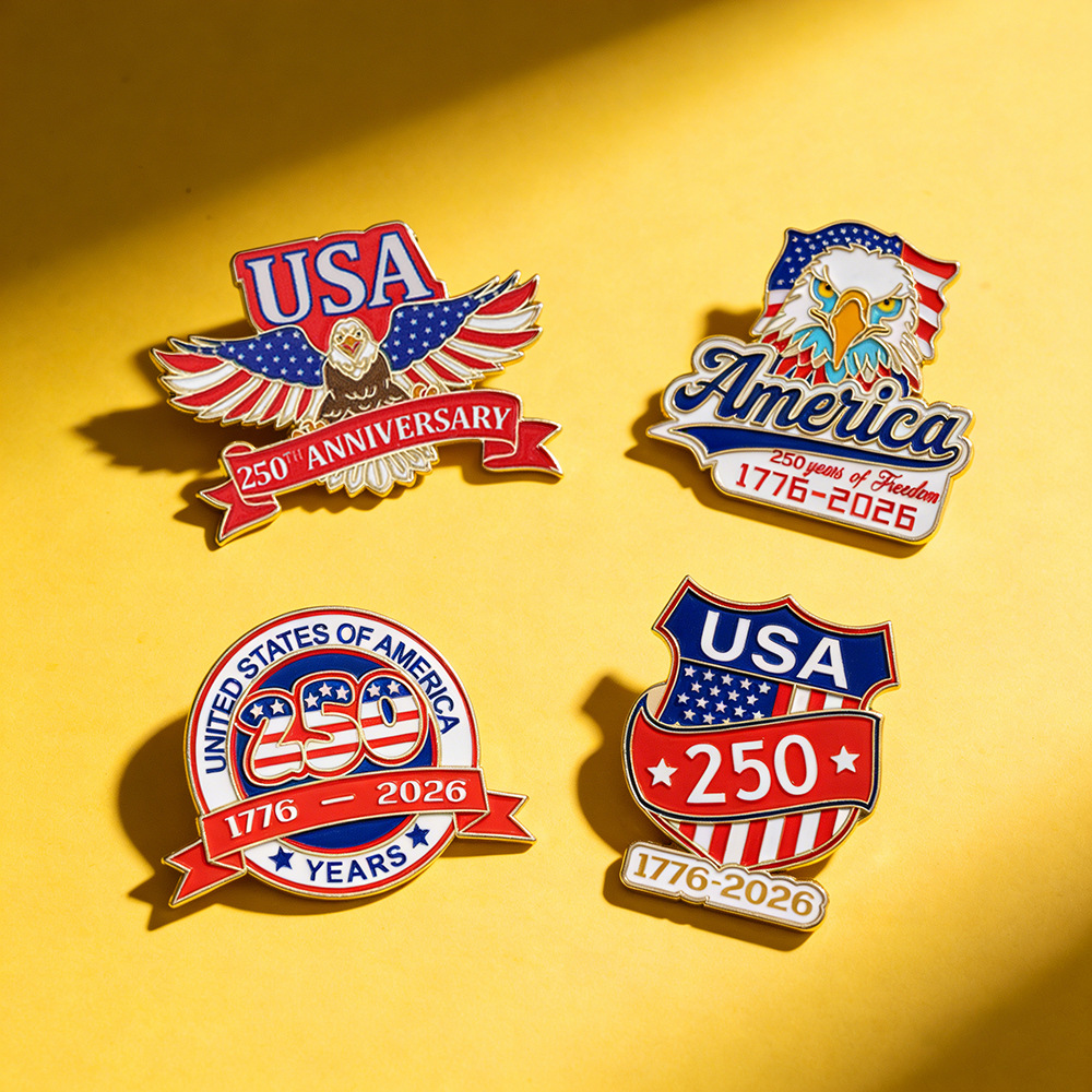 2026 US 250th Anniversary Commemorative Badge Independence Day US Founding Anniversary Brooch