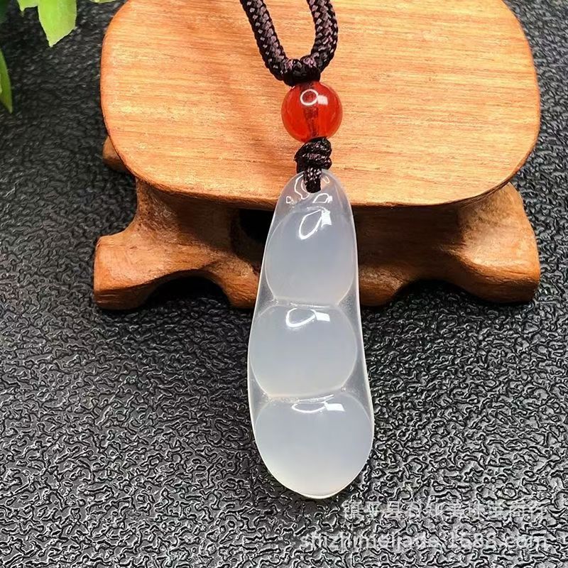 Ice Seed White Chalcedony Maitreya Buddha Jade Pendant Men Women Peace Button Agate Pixiu Multi Pendant