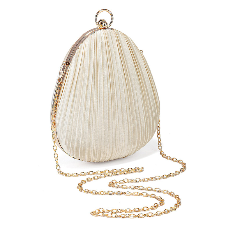 New Women's Satin Pleated Evening Bag Wedding Bag Banquet Bag Handbag Evening Bag