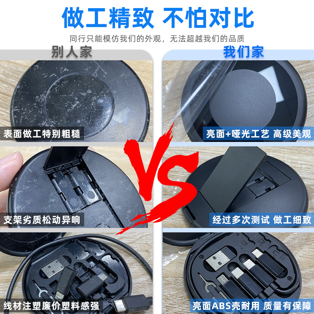 Multifunctional Gift Data Cable Portable Travel 65W Fast Charging Multifunctional Storage Box Digital Accessories Adapter