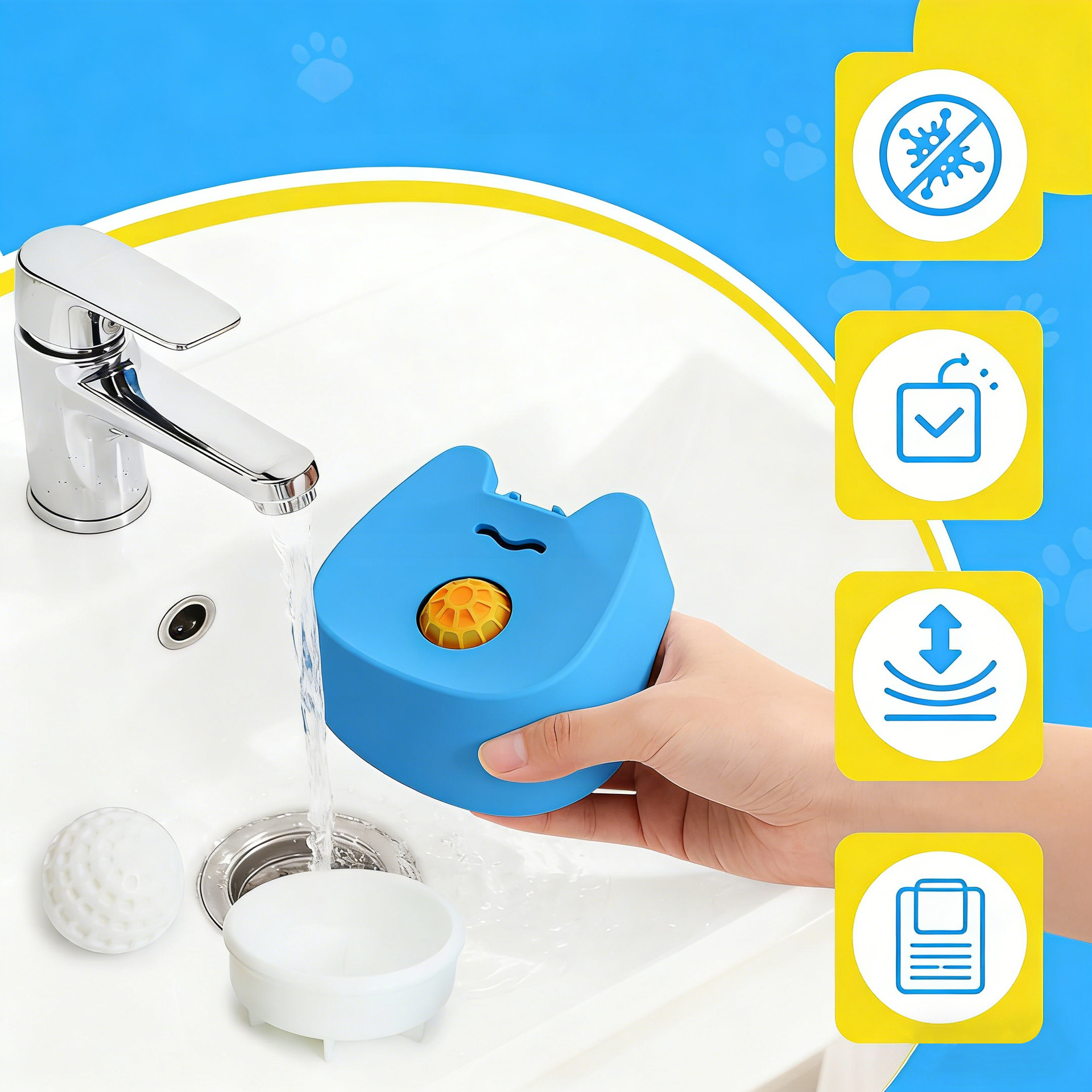 New Dog Liquid Lick Bowl Slow Feeder Dog Bowl Non-Slip Spherical Liquid Treat Bowl