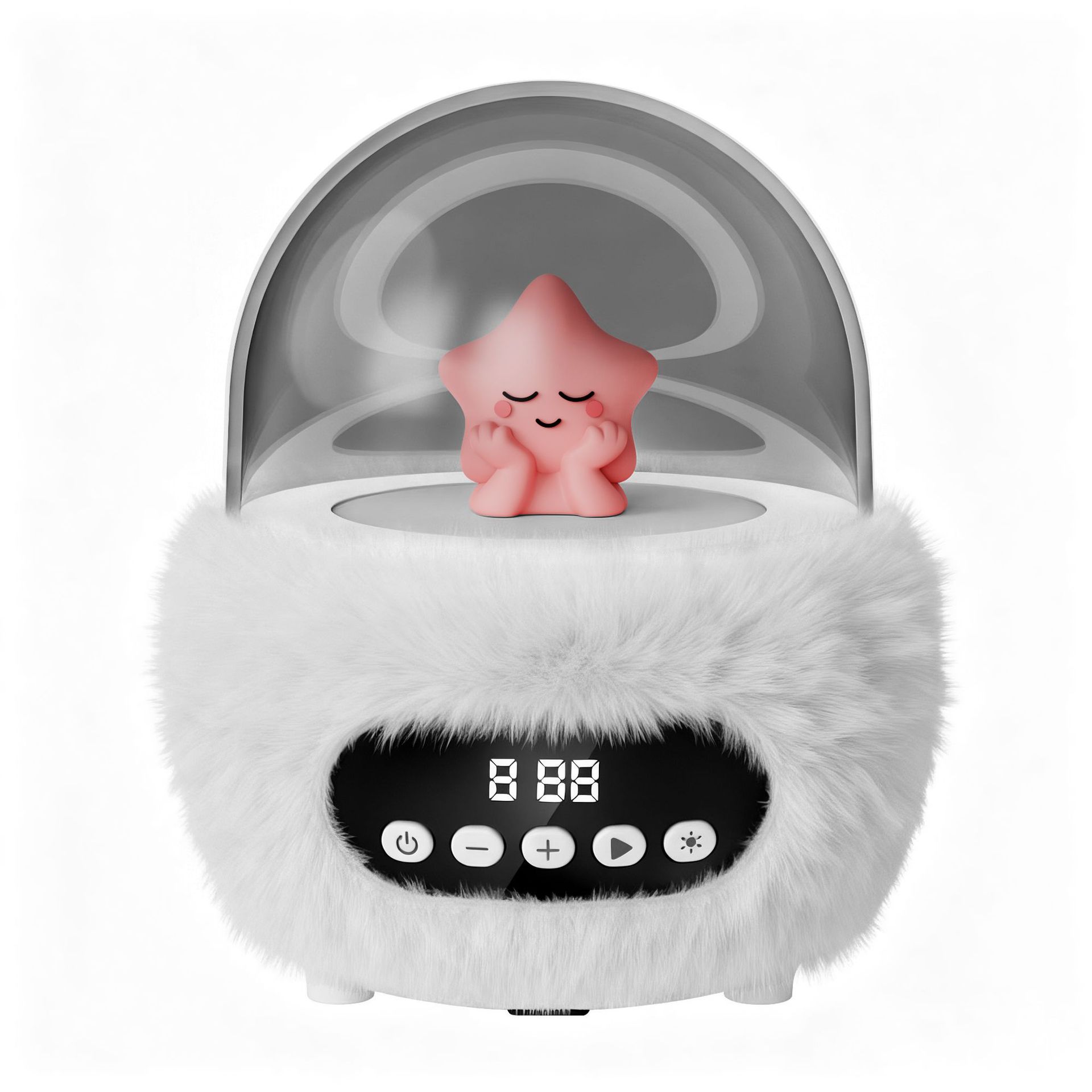 New Bluetooth Speaker Plush Star Speaker Projection Night Light Alarm Clock Girl Heart Gift