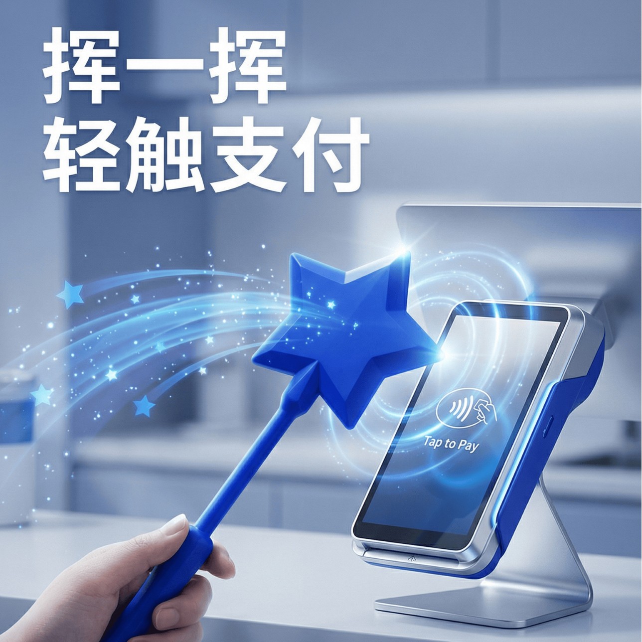 Injection Molded Starry Magic Wand NFC Payment Card Clip Credit Card Wand Non-3D Printed