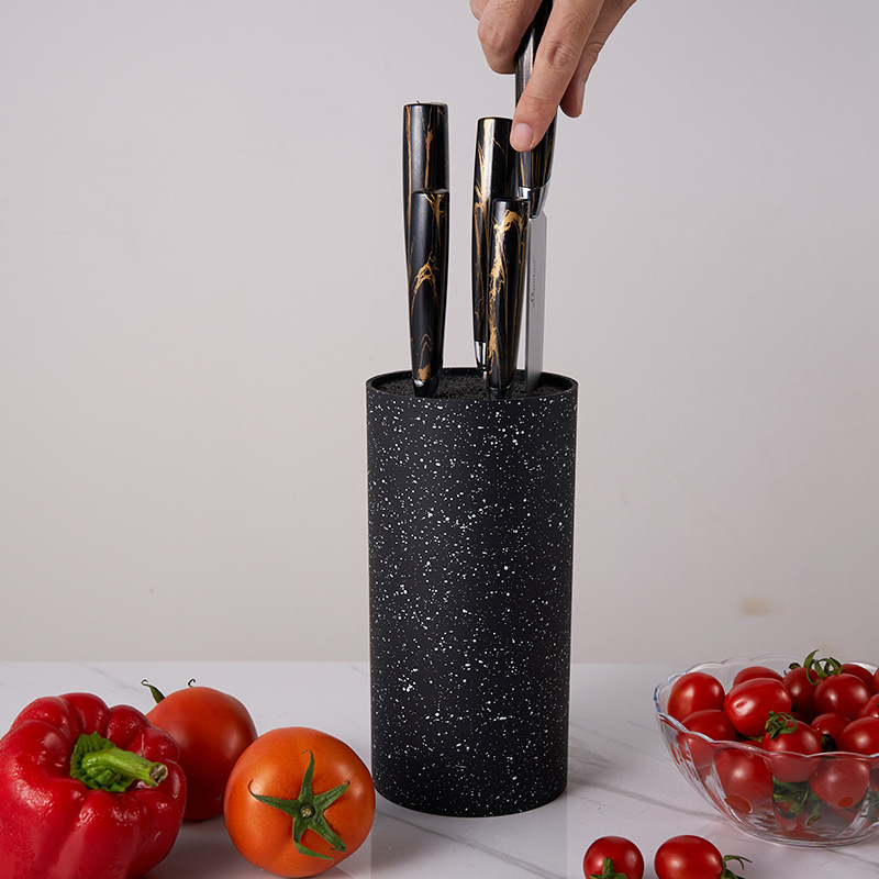 Plastic knife holder, household storage knife rack, kitchen supplies, cylindrical knife holder