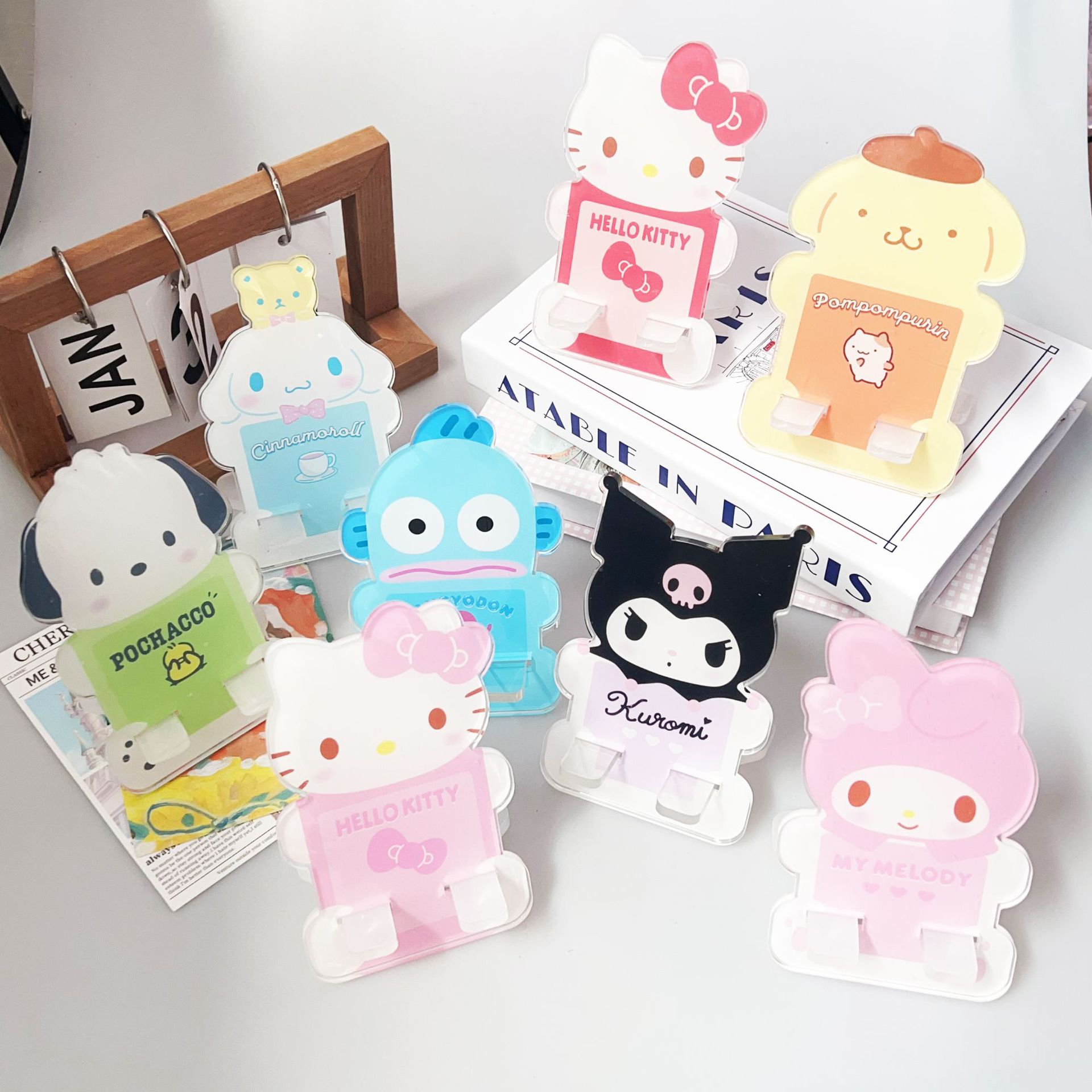 Thickened 5mm Cartoon Desktop Stand Acrylic Kuromi Pochacco Tablet Phone Stand
