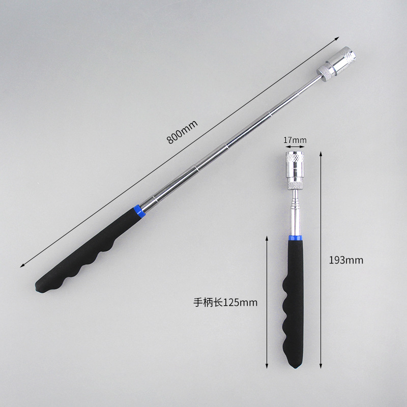 LED Lighted Universal Telescopic Strong Magnetic Screw Pickup Tool Magnetic Rotating Retriever