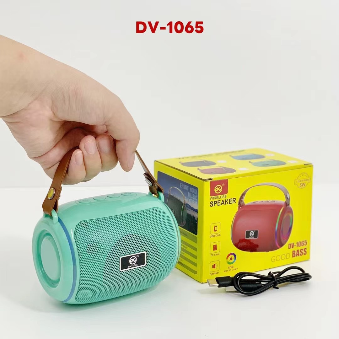 DV-1065 Small Round Barrel Bluetooth Speaker Portable Card Mini Sound Gift Subwoofer
