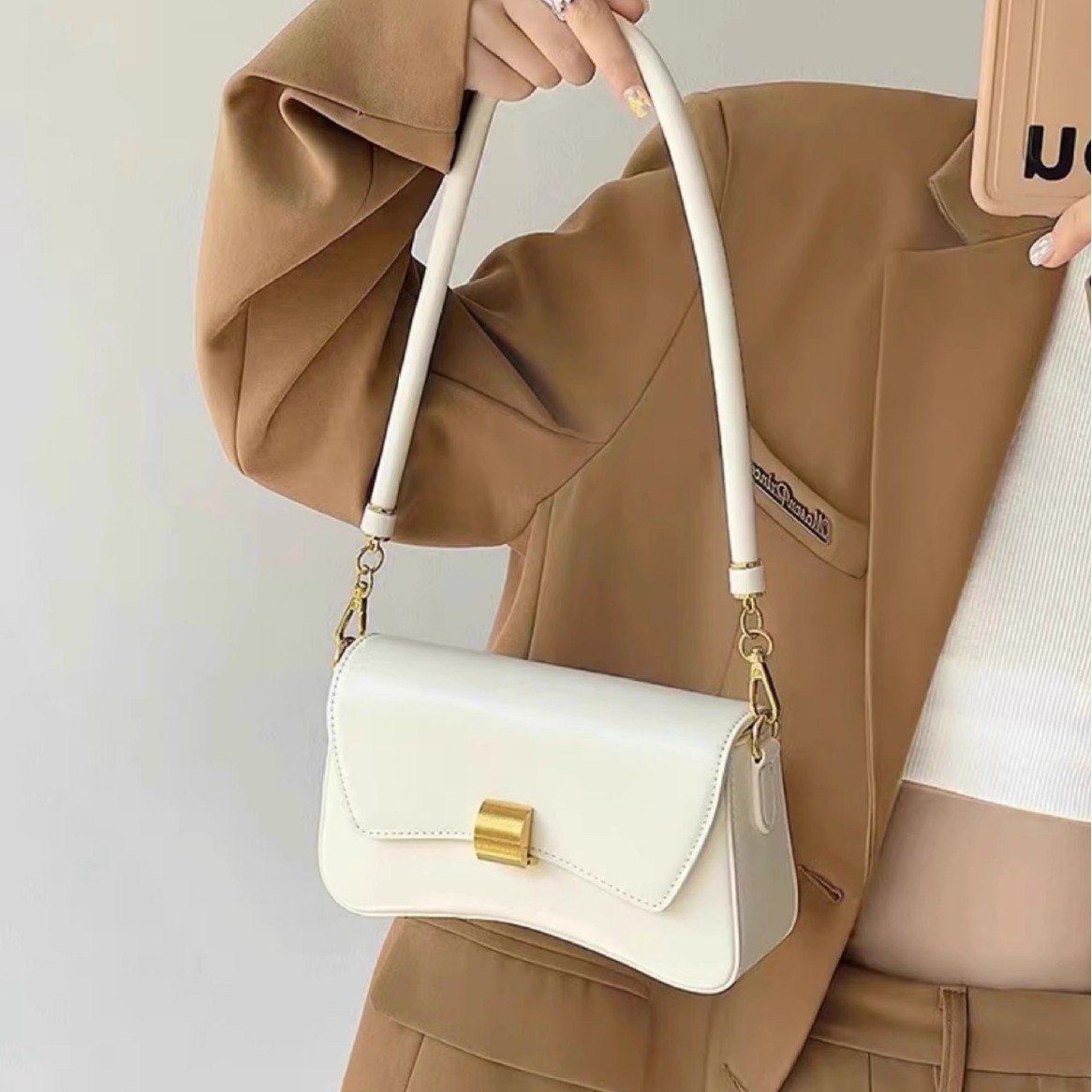 Women's Bag 2026 New Bag Baguette Bag Underarm Bag Single Shoulder Crossbody Small Bag
