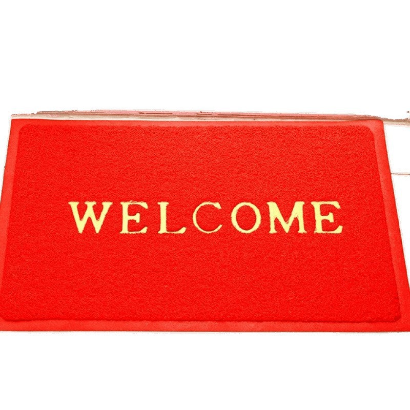 Silk coil floor mat printed English welcome entrance mat door mat