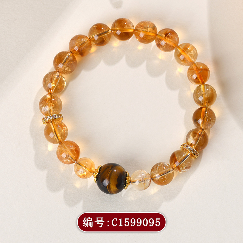 C1599黄塔晶虎眼石手链