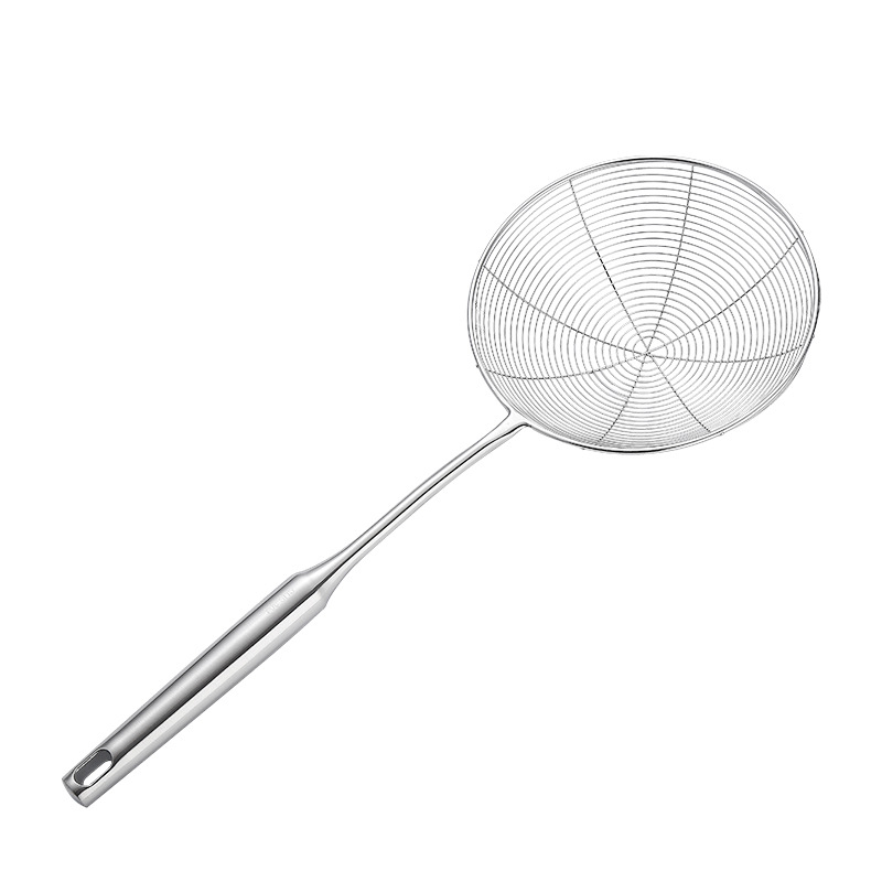 304 Large Strainer Stainless Steel Hot Pot Spoon Strainer Kitchen Supplies Frying Wire Strainer Home Kitchen Utensils Mesh Strainer