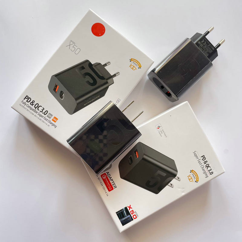 Charger for Motorola 25W Dual USB Fast Charger PD Charger Head A+C Charger